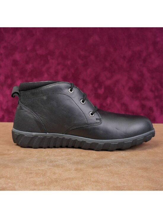 Bogs Women Casual Chukka Black Leather Lace-up Waterproof Ankle Boots size 11.5